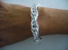 925 silver bracelet double link