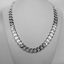 Sterling silver diamond cut curb necklace 12mm