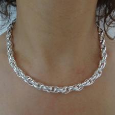 Handmade silver chain made in italy arezzo