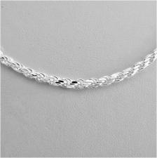 Men's sterling silver rope chain necklace