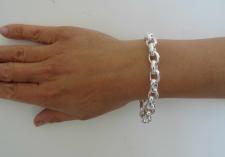 Bracciale catena a maglie ovali in argento