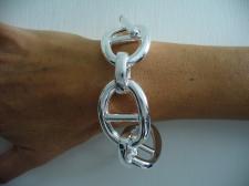 Bracciale argento maglia traversino 30mm - Bracciale argento donna