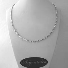 Solid 925 silver rope chain necklace 2,5mm italy