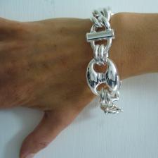 Silver maglia marina bracelet