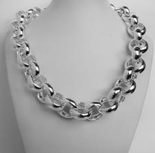 Silver belcher necklace