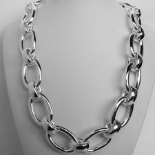 Sterling silver oval link necklace 