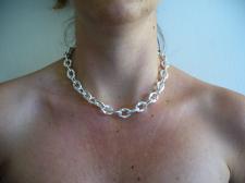 Oval links necklace in sterling silver