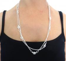 Collana in argento 925 solido lunghezza 135 cm