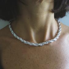 Handmade hollow silver chain from Italy