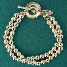 Sterling silver toggle bracelet italy