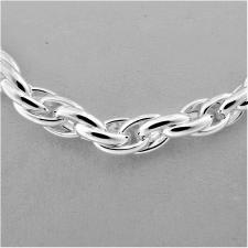 Graduated link chain necklace in sterling silver