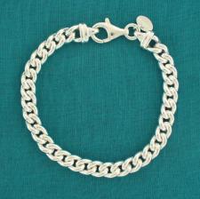 Sterling silver curb bracelet 7mm