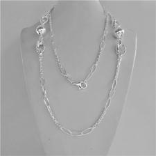 Long sterling silver necklace cm 100