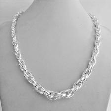 Solid 925 sterling silver graduated loose rope chain necklace 9-5.8mm.