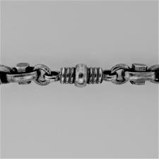 Men's bracelet in oxidized silver