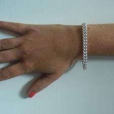 Sterling silver curb bracelet 7mm