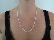 Men's sterling silver rope chain necklace