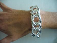 Silver curb bracelet 24mm