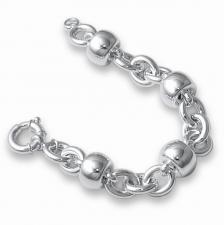 Bracciale argento 925 fantasia barilotto 18mm - Bracciale donna