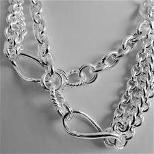 Long sterling silver necklace cm 90 made in Italy