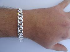 Solid curb bracelet in sterling silver