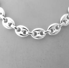 Collana argento massiccio maglia marina