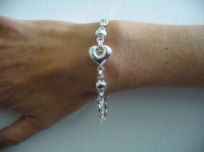 Silver bracelet with heart 16mm