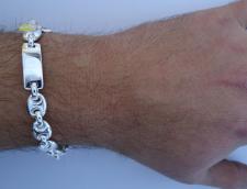 Sterling silver tag bracelet italy