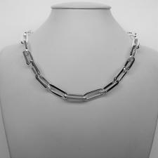 Silver paperclip chain made in italy