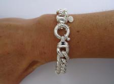 Sterling silver graduated curb bracelet