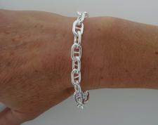 Anchor chain bracelet in 925 silver