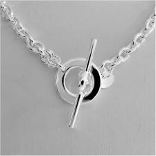 Collana argento chiusura tonda t bar