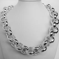 Silver belcher necklace