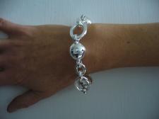 Ball bracelet in sterling silver