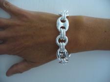 Silver marina link bracelet 18mm