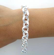 Bracciale in argento 925 massiccio rolo' tondo 12mm