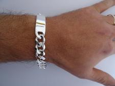 Sterling silver ID identity bracelet 12mm.