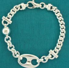 Bracciale donna in argento 925 - maglia marina 16mm