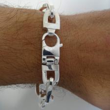 Bracciale argento da uomo maglia pesante