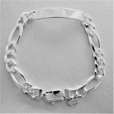 925 silver ID bracelet figaro chain