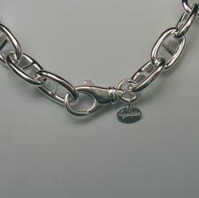 Sterling silver anchor chain necklace 10mm