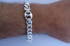 Solid marina silver bracelet