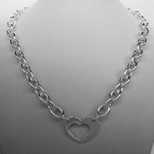 Sterling silver necklace with heart