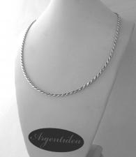 Solid 925 silver rope chain necklace 2,5mm italy