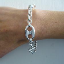 Bracciale in argento 925 - maglia marina 16mm