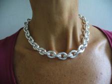 925 silver oval link necklace