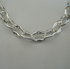 Oval links necklace in sterling silver