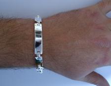 Bracciale uomo in argento 925 con piastrina