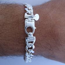 Solid marina silver bracelet