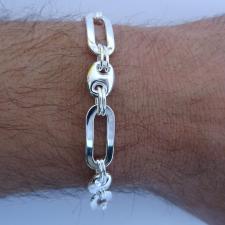 Men's silver bracelet in sterling silver made in italy